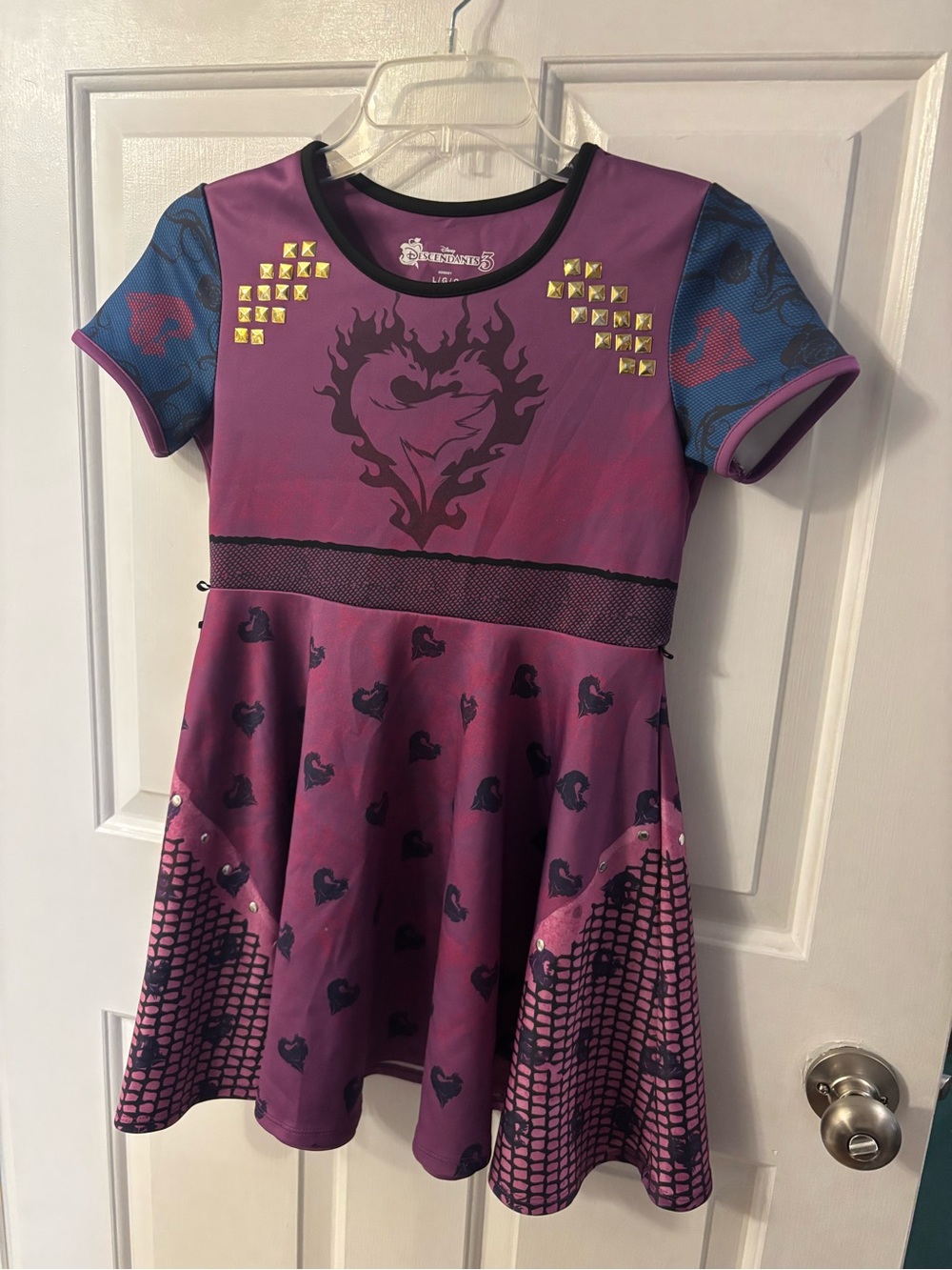 Disney  decendant 3 dress seven Purple Dress with Blue Sleeve Accents